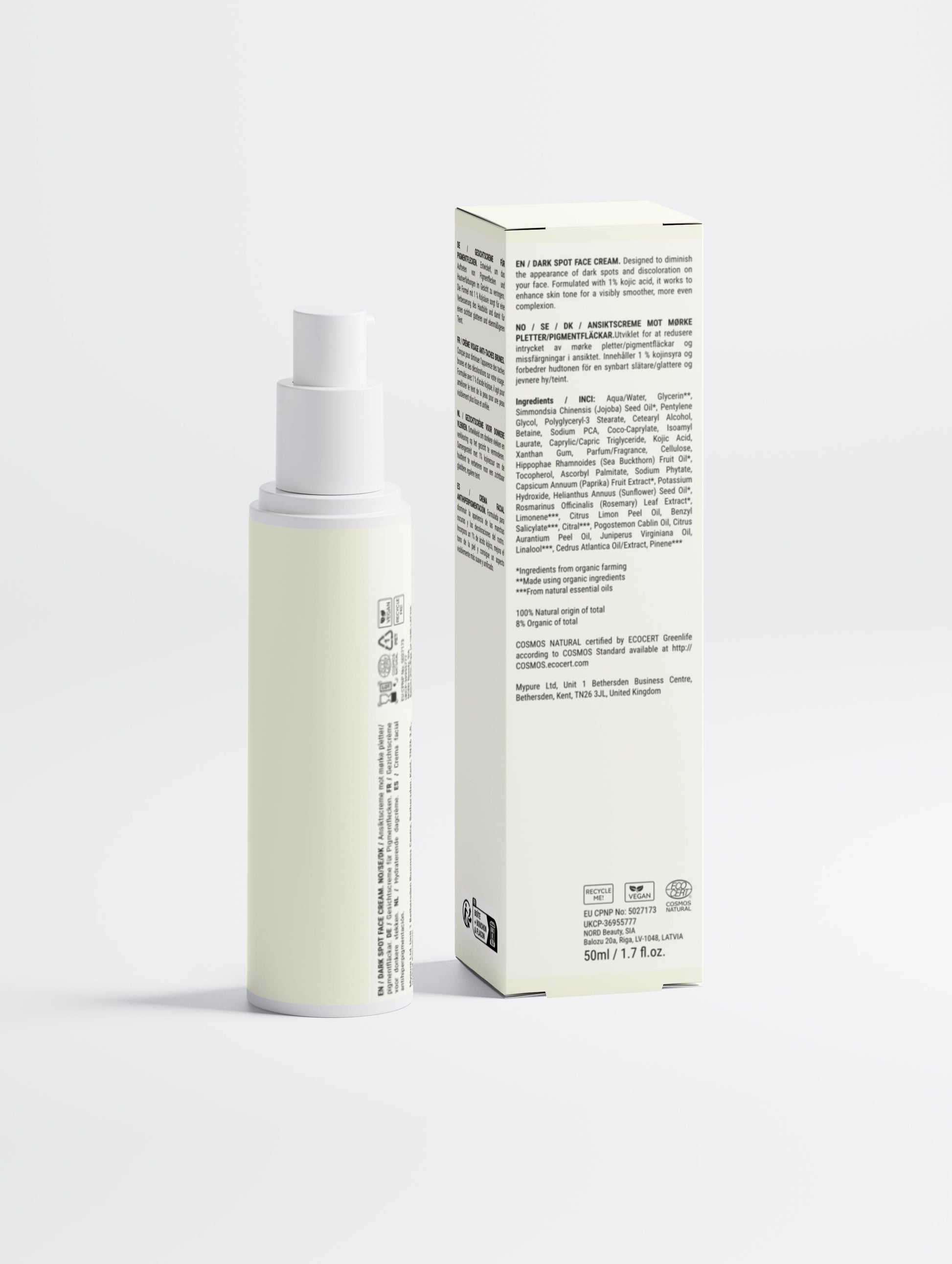 Dark Spot Face Cream with Kojic Acid